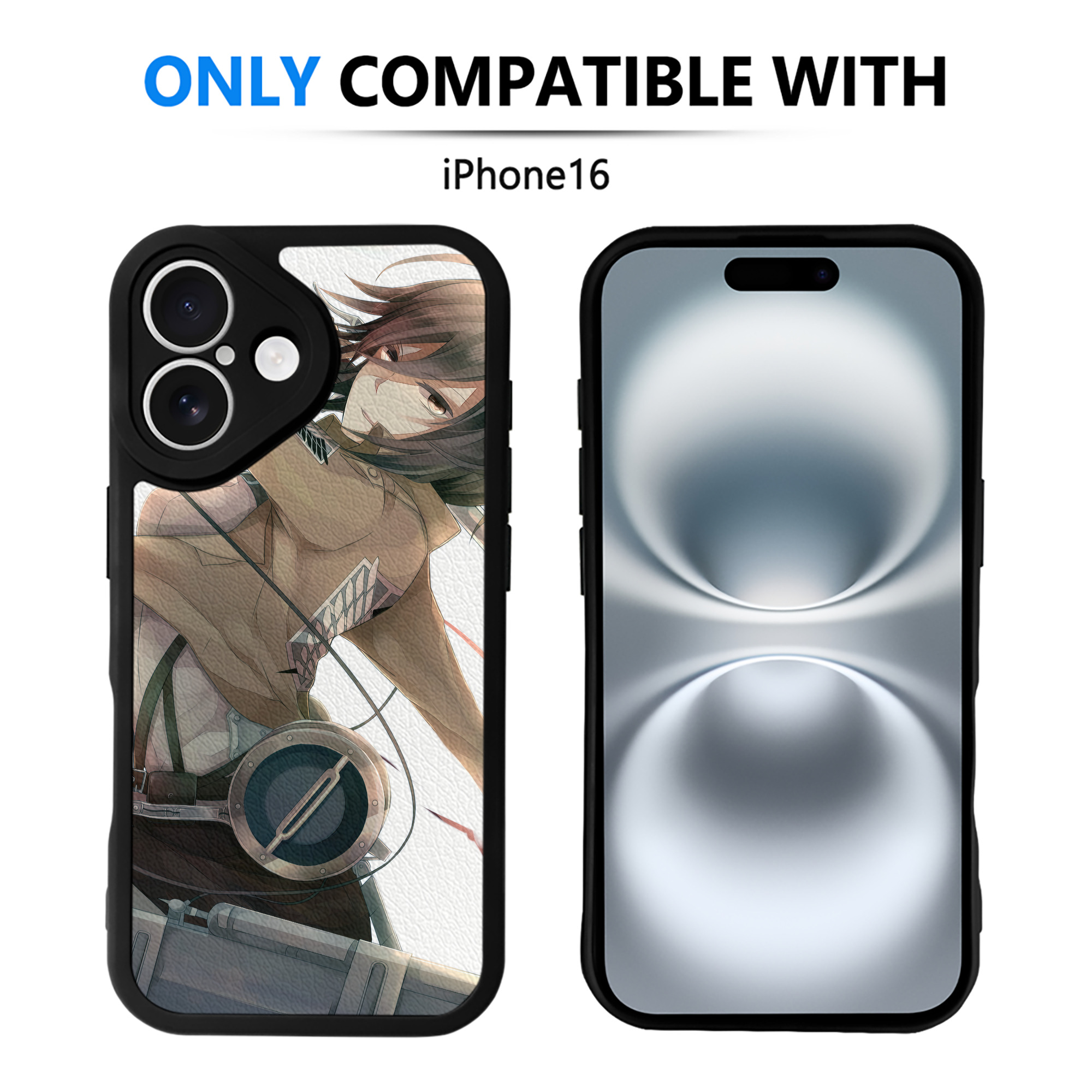 （画像用） 進撃の巨人 Attack on Titan 【iPhone 16シリーズ対応】シリコンスマホケース（レザー調） 材質：シリコン